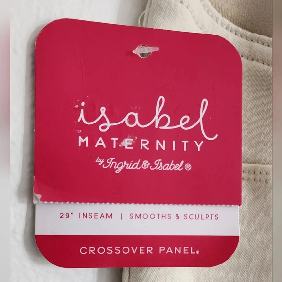 Isabel Maternity Crossover Panel Cream Skinny Jeans Size 8 (NWT) - Picture 8 of 10